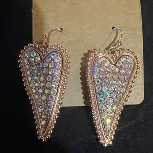 Elegant Heart-Shaped Gold Earrings